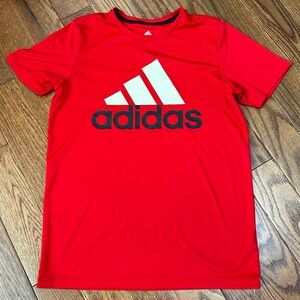 Adidas Kids Red Tee with Logo Size L(14/16)